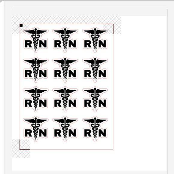 Registered Nurse R & N Symbol with font Sticker For Laptops iPhone Tumbler - Picture 6 of 7